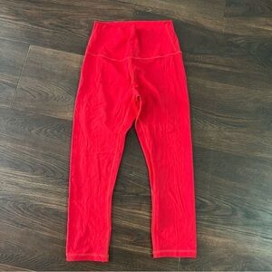 ZYIA Active Red Capri Leggings Yoga Pants - Womens size 4
